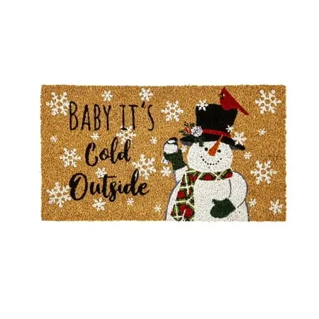 Baby It‘s Cold Outside Snowman Coir Mat - 18 X 30 Inches