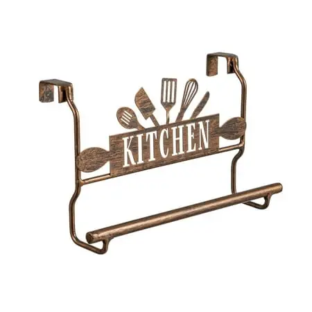 Metal Kitchen Over The Cabinet Towel Holder - Space-saving Design For Easy Access
