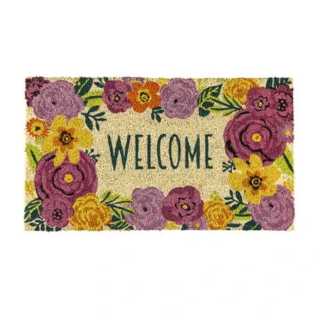 A Garden Coir Mat - Natural Coconut Fiber Doormat For Outdoor Use