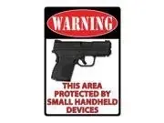 12-inch By 17-inch Warning This Area Protected Tin Sign