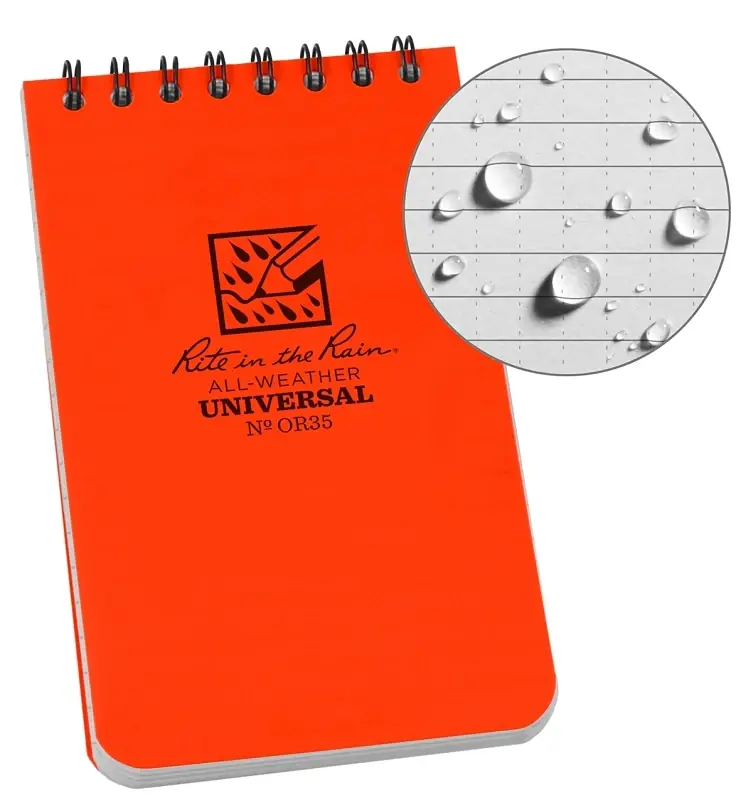 Rir-or35 3 X 5 In. Notebook, Orange,