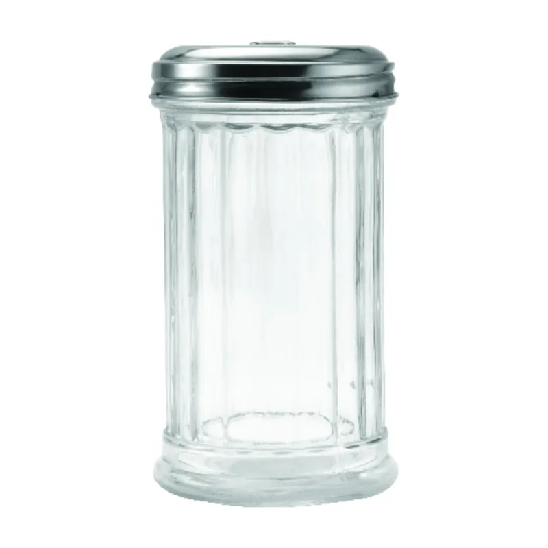 12 Oz Clear Glass Sugar Pourer Sugar Pourer 3.1 In. D 1 Pk