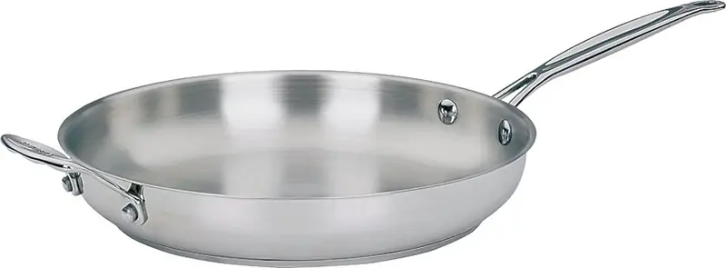Chef‘s Classic 12 Inch Aluminum And Stainless Steel Skillet - Model 722-30h