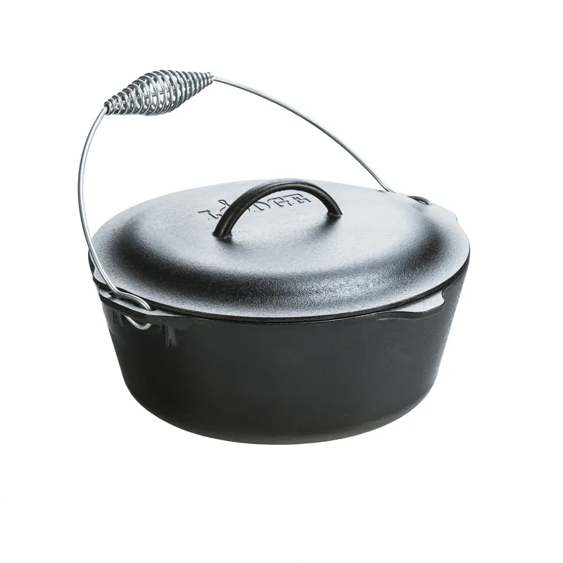 Dutch Oven, With Lid, Seasoned Cast Iron, 7-qts.