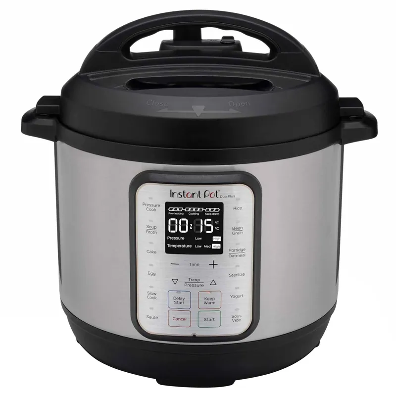 Pot Duo Plus 8 Quart Stainless Steel Pressure Cooker Black/silver