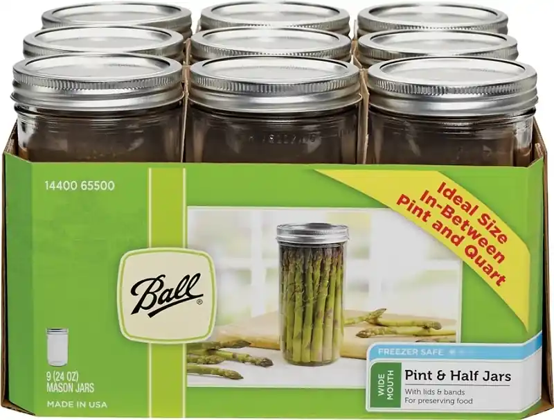 Wide Mouth Canning Jar 24 Oz 9 Pk