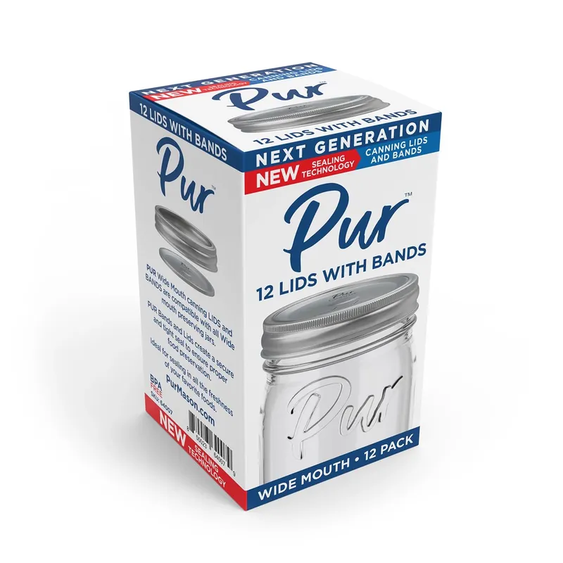 Pur Mason Wide Mouth Canning Lids And Bands 12 Pk
