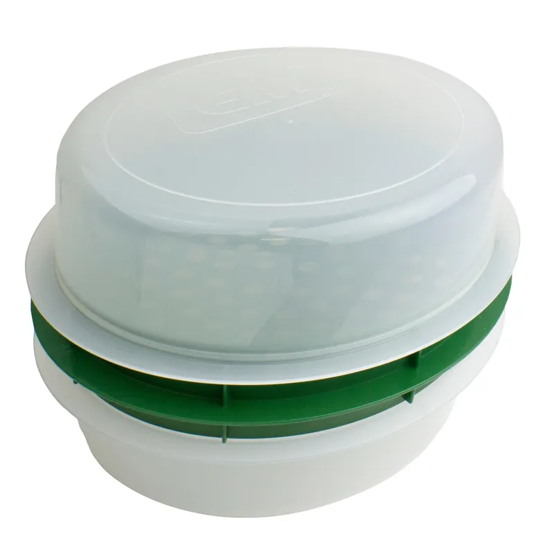 16 Oz Plastic Green Batter Bowl With Lid For Easy Breading