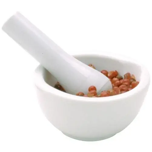 691d Mini Porcelain Mortar And Pestle Display For Grinding Spices
