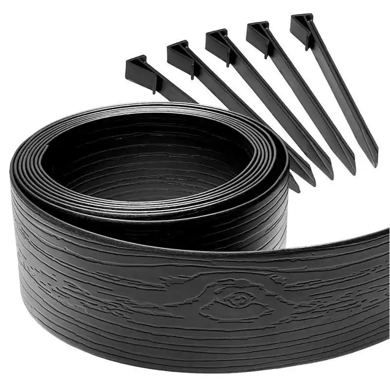 20‑foot Black Plastic Landscape Edge Border – Master Mark