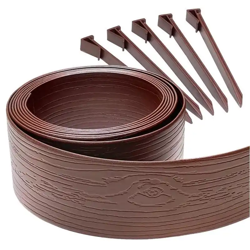 20‑foot Plastic Landscape Edge – Brown, 5‑inch Height, Eco‑friendly Kit