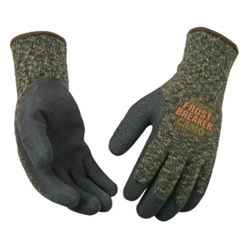 Frost Breaker Men‘s Indoor/outdoor Thermal Dipped Gloves Camouflage Medium