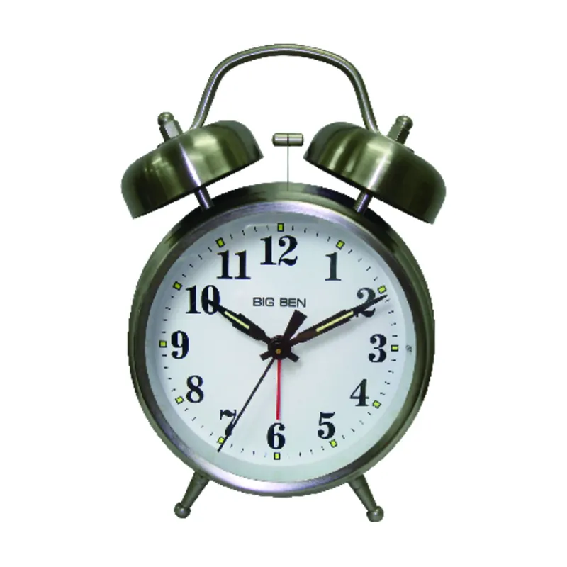 Big Ben 4.5 In. Silver Analog Alarm Clock Model 70010a