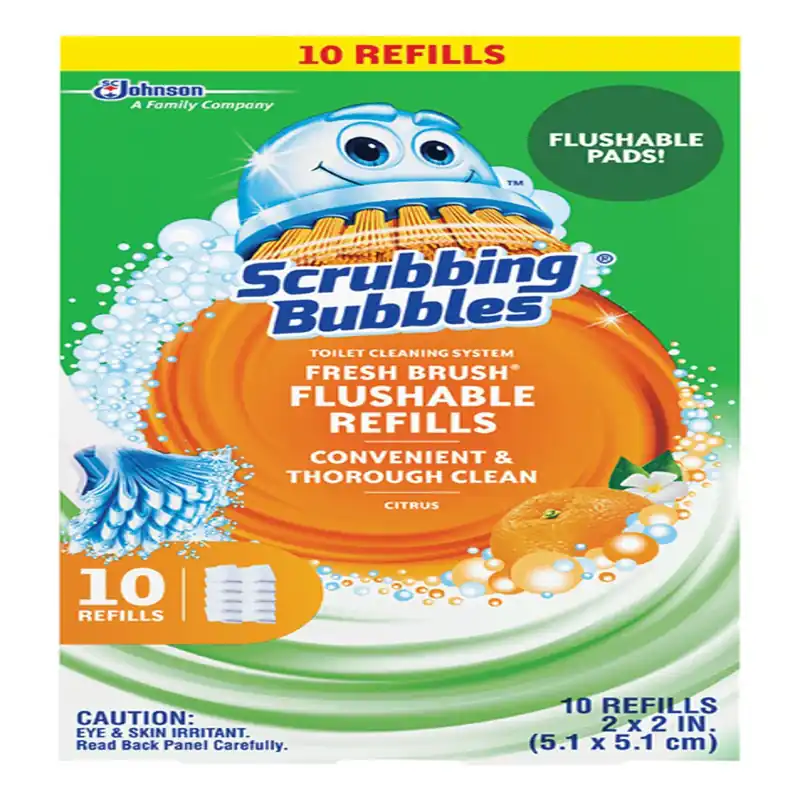 Fresh Brush Citrus Scent Toilet Wand Refill Heads