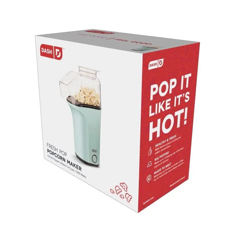 Aqua 16‑cup Air Popcorn Machine – Compact Aqua Popper