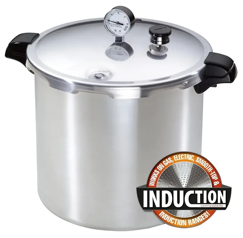 23 Qt. Induction Pressure Canner With Cooking Rack And Recipe Book