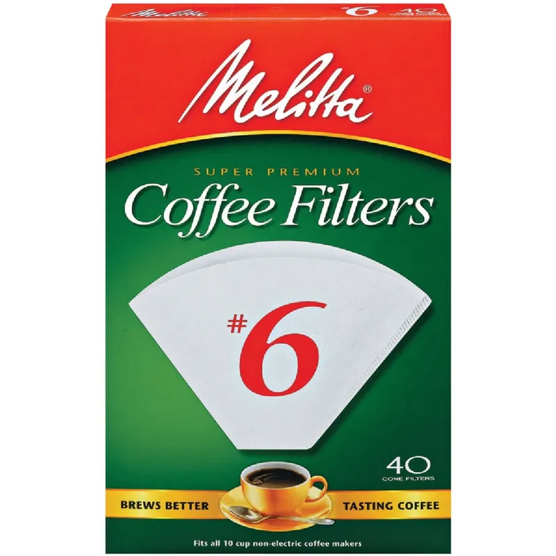 10 Cups White Cone Coffee Filter 40 Pk