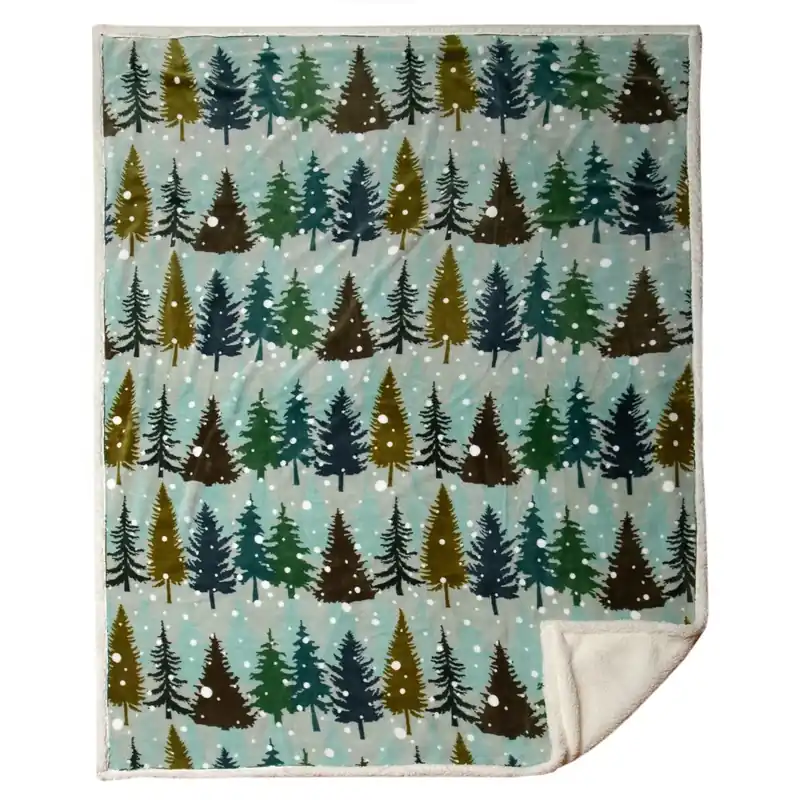68 In. H X 2 In. W X 54 In. L Multicolored Polyester Plush Throw Blanket