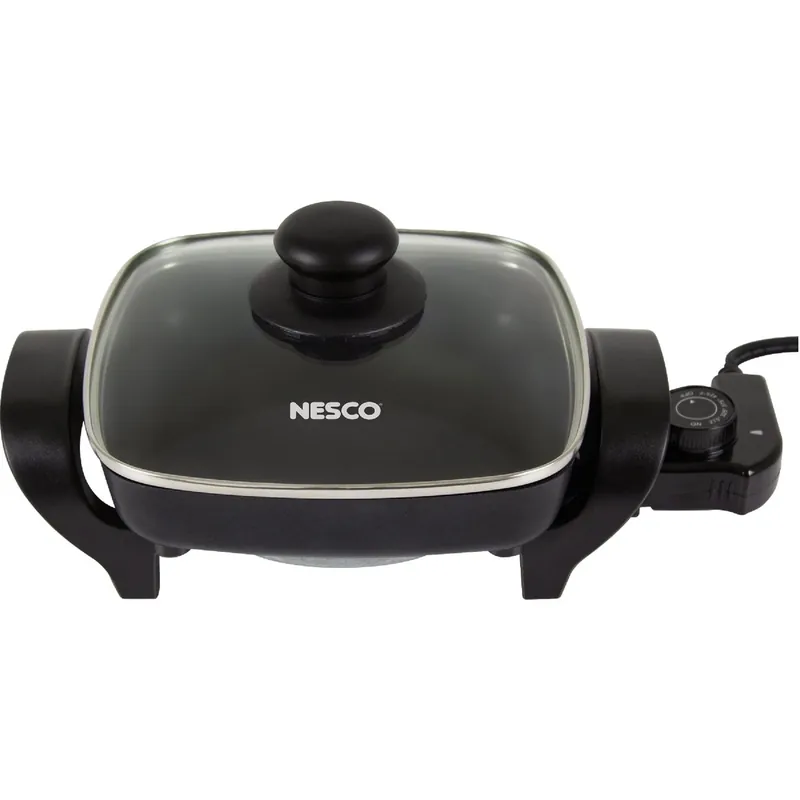 8 Inch Electric Skillet With Non-stick Interior And Adjustable Temperature Control