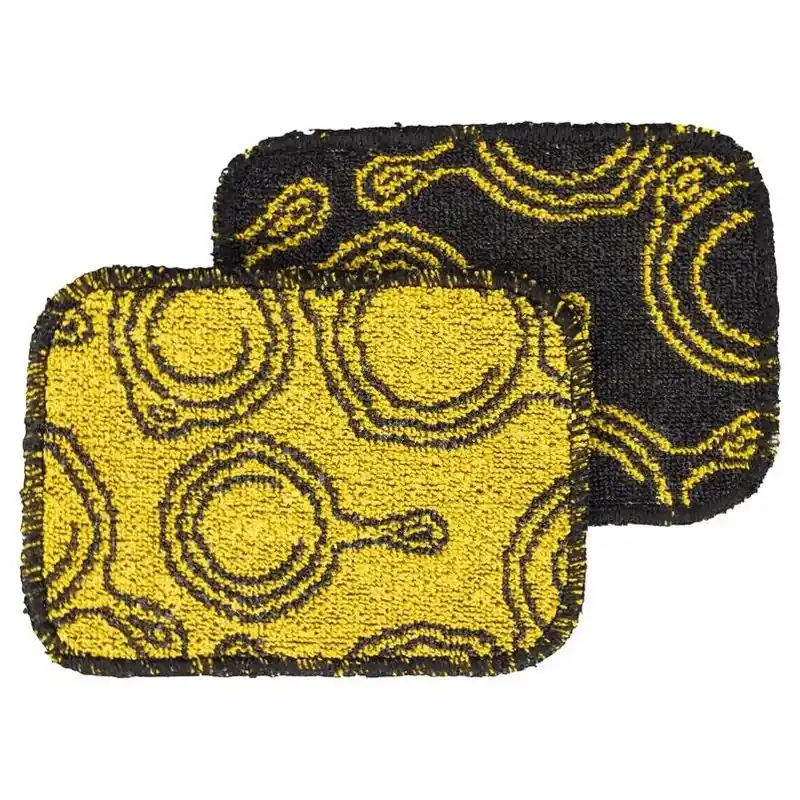 Premium Non‑scratch Cast‑iron Scrubbing Cloths – 6.5" X 4.5", Pack Of 2