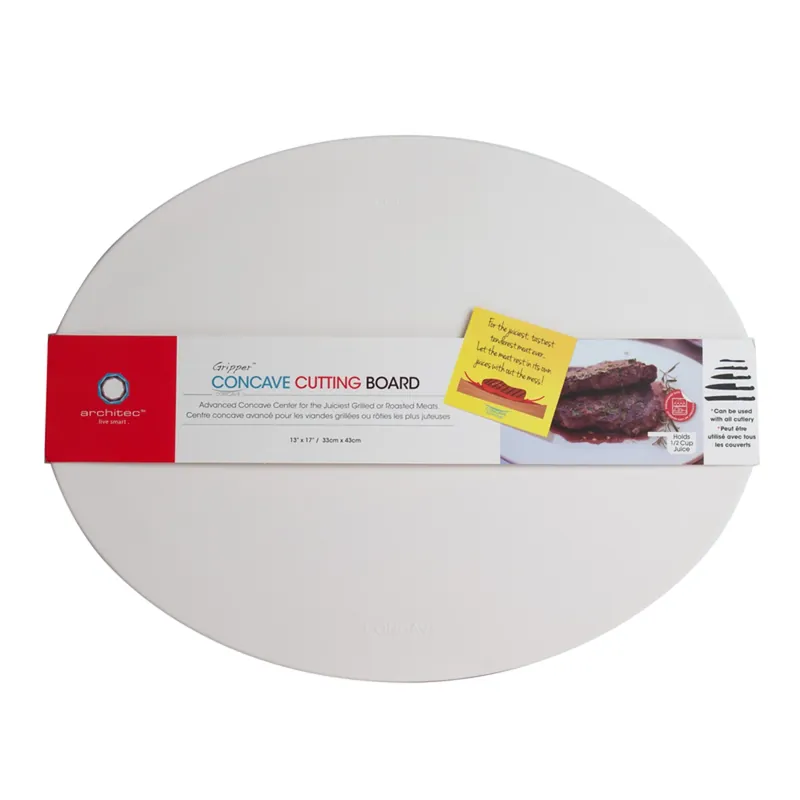 Architec Gripper 17 In. L X 13 In. W Polypropylene Concave Carving Board