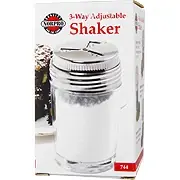 Frontier Natural Products 219563 3-way Adjustable Glass Shaker With Stainless Steel Lid 1 Cup