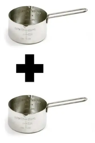 Stainless Steel 2 Cup Incremental Measuring Cup With Dual Pour Spouts