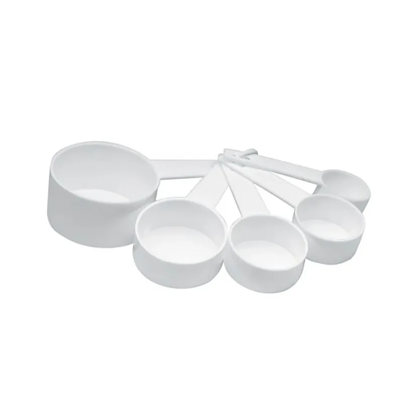 3044w White Plastic Measuring Cup Set - 5-piece Standard & Metric