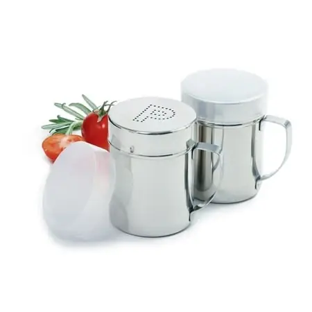 Stainless Steel Range-top Salt And Pepper Shakers With Handles - Durable And Stylish