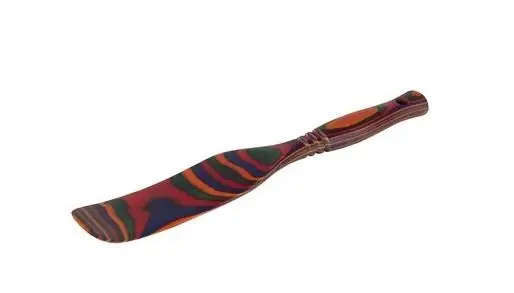 Island Bamboo Pakkawood 11-inch Spurtle In Rainbow Color
