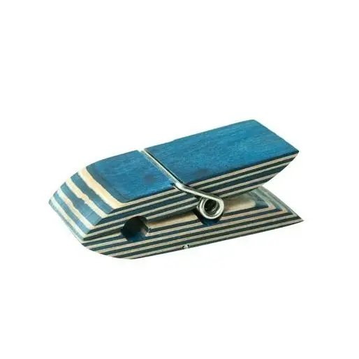 Pakkawood Bag Clip Set Of 2 In Blue - Durable And Stylish