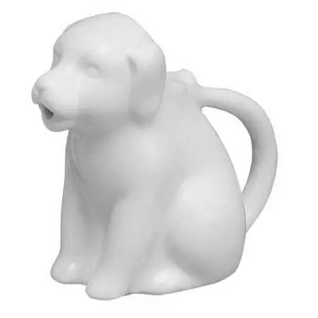 Harold Import Company Porcelain Mini Dog Creamer 2 Oz. Coffee Tea Milk Syrup Server