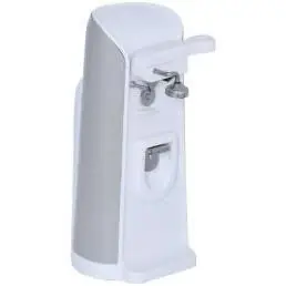 J-30w Extra Tall Electric Can Opener With Knife Sharpener & Bottle Opener - White