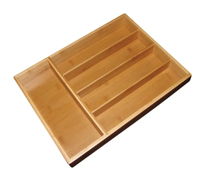 10-1/4 In. W X 14 In. L Brown Bamboo Cutlery Tray 1 Pk
