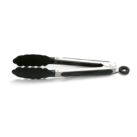 Norpro 1969 Grip-ez Black Nylon 12-inch High Heat Locking Tongs