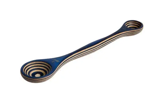 9-inch Blue Pakkawood Double Sided Measuring Spoon