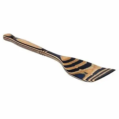12-inch Blue Pakkawood Wooden Spatula Turner