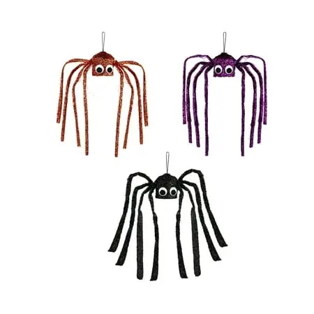 Shaking Spider Toy - 3 Assorted Designs For Halloween Fun