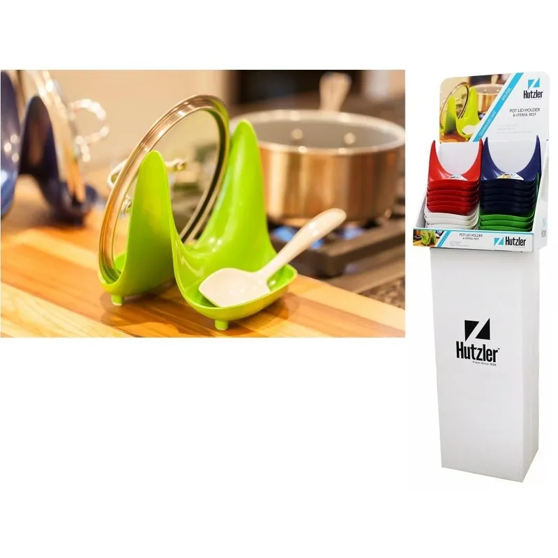 Gourmac Pot Lid Stand & Spoon Rest - Set Of 2