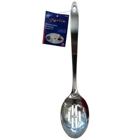 13 Inch Stainless Steel Perforated Spoon - Durable Kitchen Tool