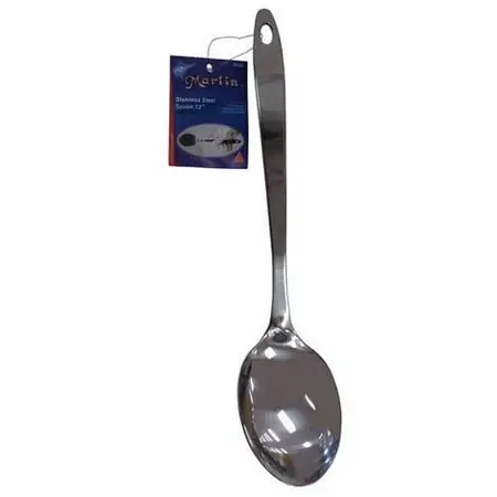 13 Inch Stainless Steel Spoon - Durable Kitchen Utensil For Cooking And Serving