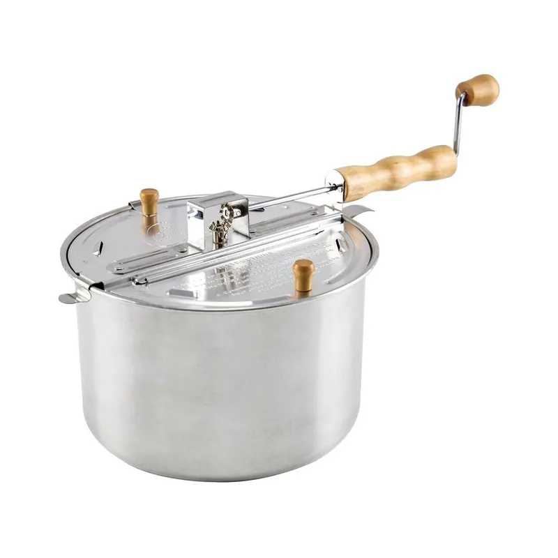 Carey Medium 6 Quart Aluminum Stovetop Popcorn Popper