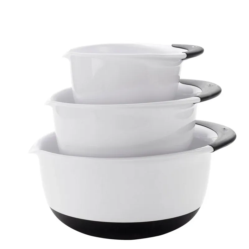 Good Grips 3-pc. Mixing Bowl Set, White With Black Handles