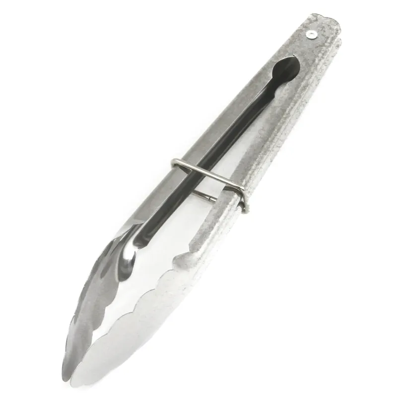 9 Inch Silver Stainless Steel Tongs - Model 21451 For Cooking And Serving