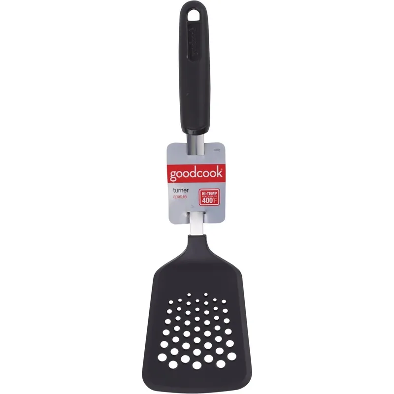 Slotted Spoon, Black Nylon/stainless Steel