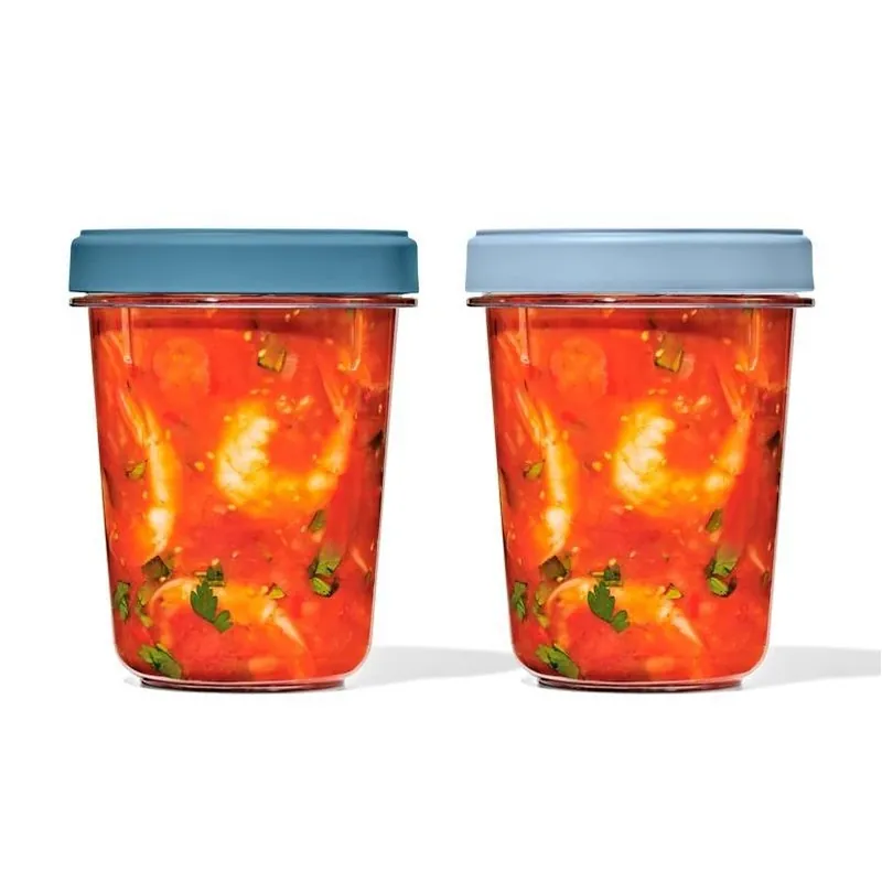 Good Grips 32 oz Blue‑clear Food Storage Container Pair – Freezer, Microwave & Dishwasher Safe