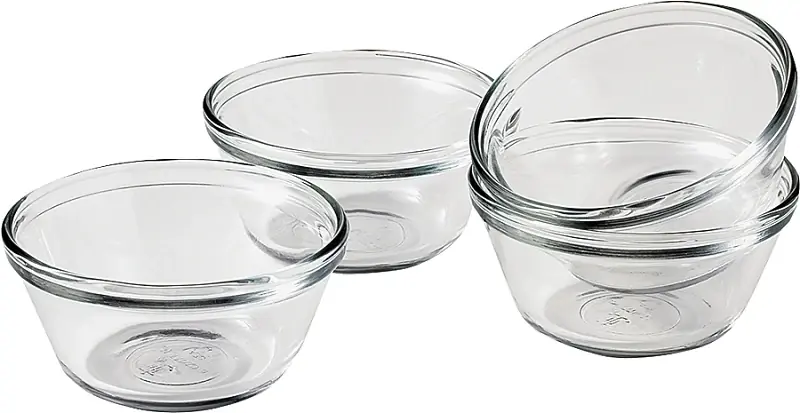 4.00 In. W X 4.00 In. L Clear Custard Cups - Set Of 4