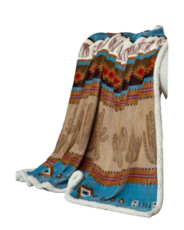 Cactus Plush Shrpa Throw