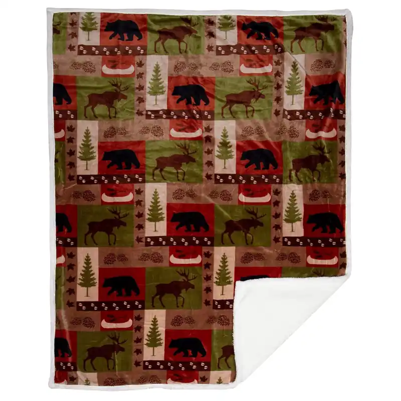 Inc 68 In. H X 2 In. W X 54 In. L Multicolored Polyester Plush Throw Blanket
