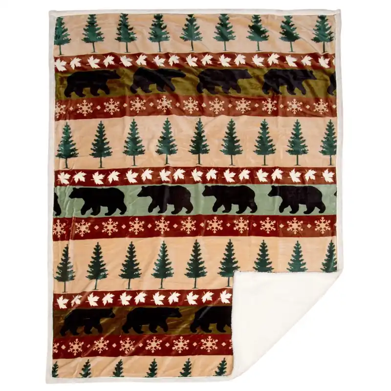 Inc 68 In. H X 2 In. W X 54 In. L Multicolored Polyester Plush Throw Blanket